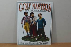 lot 274 image: Novelty Metal Sign - Stooges