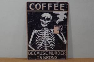 lot 280 image: Novelty Metal Sign - Coffee