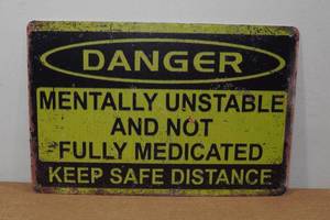 lot 281 image: Novelty Metal Sign - Danger