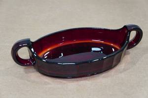 lot 288 image: Vintage Anchor Hocking Royal Ruby Relish Dish