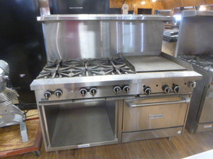 lot 3 image: Garland Gas Combo Griddle Oven