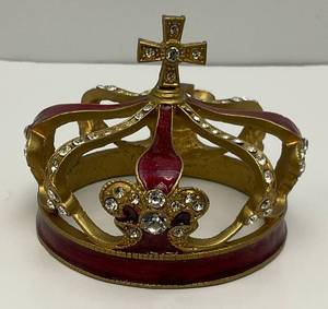 lot 4 image: Heavy Metal And Enameled Crown With Jewels 3
