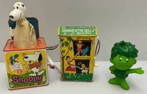 lot 16 image: Misc. Vintage Toys Including Sprout, Snoopy & Fisher-Price (Snoopy Missing Ears)