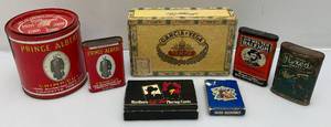 lot 23 image: Misc. Collectible Tobacco Tins & More