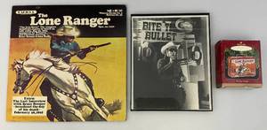 lot 30 image: Misc. Lone Ranger Collectibles Including 1975 Album And More