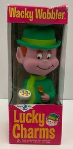 lot 31 image: Vintage FUNKO General Mills Wacky Wobbler  Lucky Charms (New Old Stock)