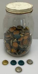 lot 61 image: Large Group Of Vintage Cork Lined Beer Bottle Caps Some Say Home Use Grown