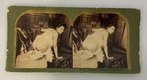 lot 75 image: RARE Antique Stereograph View Card