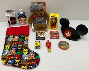 lot 90 image: Misc. Vintage Collectible Toys Including Betty Boop, Lego,  Mickey Mouse, POPSICLE Bobble Head & More