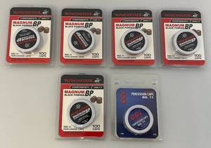 lot 117 image: Winchester & CCI No.11 Black Powder Percussion Caps 100 Per Pack (NIB)
