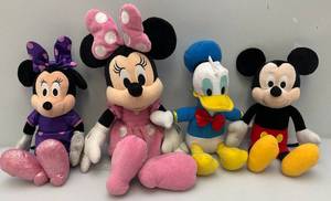 lot 145 image: Misc. Mickey, Minnie Mouse And Donald Duck Plush Toys (Smallest 13