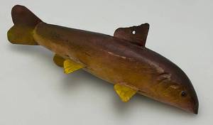 lot 157 image: Vintage Handmade Spearing Lure Signed Wellis 9 12