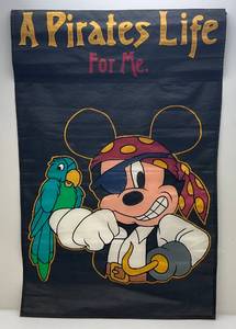 lot 160 image: 28 x 43 Mickey Mouse A Pirates Life For Me Flag