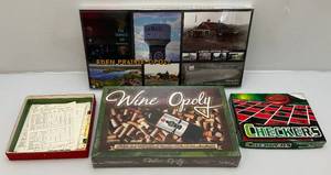 lot 162 image: Misc. Board Games Including Eden Prairie Opoly, Wine opoly (Factiry Sealed & More