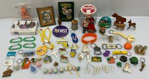 lot 177 image: Misc.Vintage Miniature Key Chain Collectibles Lot & More