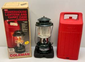 lot 195 image: Vintage Coleman Lantern With Plastic Carrying Case In Original Box