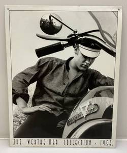 lot 197 image: Vintage Tin Elvis Sign 12 12 x 16
