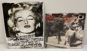 lot 200 image: Vintage Tin Marilyn Monroe Sign 12 x 15