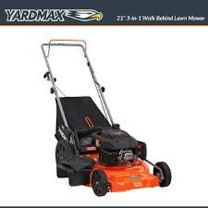 YARDMAX 21 in. 170cc 3-in-1 Gas Walk Behind Push Lawn Mower with High Rear Wheels Customer Returns See Pictures