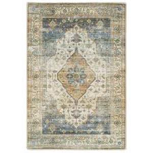 lot 36 image: Home Decorators Collection Harmony Denim 5 ft. x 7 ft. Indoor Machine Washable Area Rug   Customer Returns See Pictures