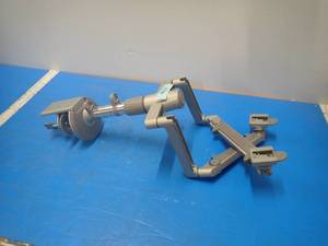 lot 28 image: HumanScale Clamp on Dual Monitor Stand 