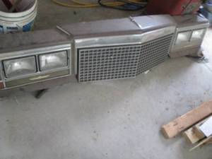 lot 41 image: 1970s Cadillac front grill and hea...