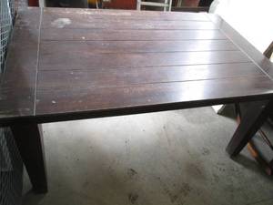 lot 57 image: Large rectangular wood dining room ...