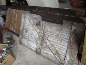 lot 78 image: (2) vintage Wood hinged folding sec...