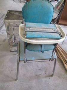 lot 205 image: Vintage metal framed vinyl coated h...