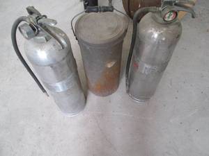 lot 215 image: Vintage water tanks and lidded meta...