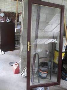 lot 218 image: 36in single french Door with frame ...