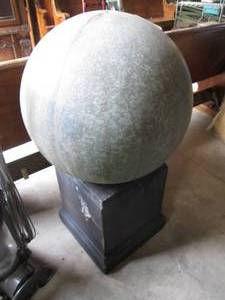 lot 240 image: Large pedestal and spherical orb la...