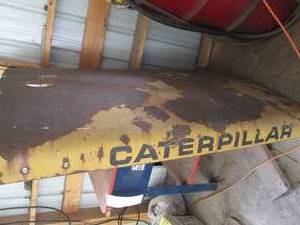 lot 254 image: Large metal Caterpillar logo equipm...