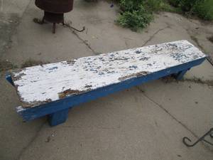 lot 291 image: 92 inch wood outdoor bench...