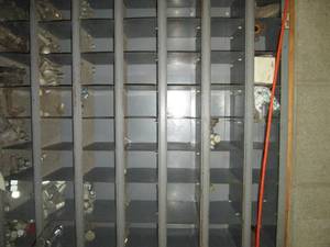 lot 265 image: (2) pigeon hole style benchtop hard...