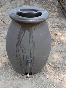 lot 43 image: Large Rain barrel With Dual Spouts