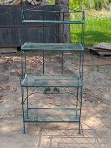 Rod Iron bakers Rack - Patio Coffee Bar - Grilling