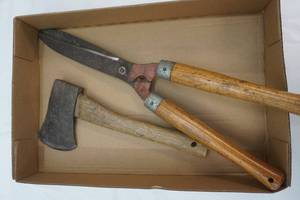 lot 49 image: Hatchet & Hedge Shears
