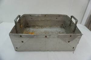 lot 68 image: Metal Storage Box with Handles 25x18x10