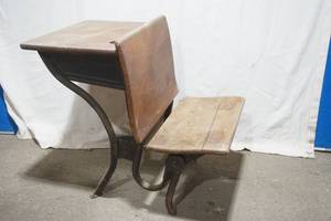lot 104 image: Antique School Desk