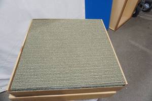 lot 117 image: Box of Carpet 2 Squares x 12 NEW Green