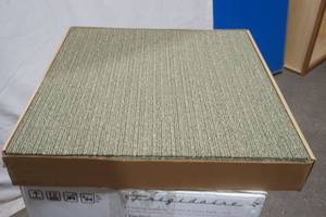 lot 118 image: Box of Carpet 2 Squares x 12 NEW Green