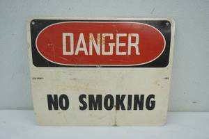 lot 156 image: Danger No Smoking 10x12 plastic Sign