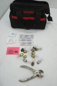 lot 312 image: Craftsman Toolbag & Contents fishermans pincher & more