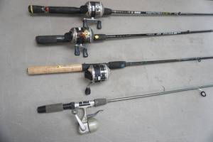 lot 321 image: 4ct Fishing Rods & Reels