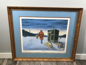 lot 246 image: Les C. Kouba Framed, Signed and Numbered Print - Darkhouse Finale