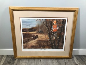 lot 250 image: Roger Dullinger Framed, Signed and Numbered Print - Buck Fever Challenge