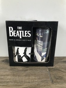 lot 266 image: The Beatles Travel & Ceramic Mug 2-Pack featuring the iconic Abbey Road album cover design