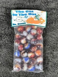 lot 282 image: The Cat in the Hat Dr. Seuss Bag of Marbles