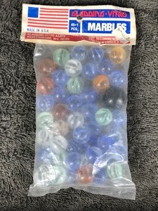 lot 284 image: Vintage Gladding Vitro Marbles in Original Package